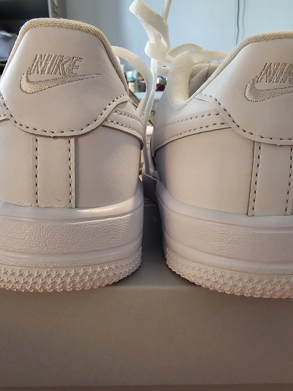 Nike Kids' All-White Force 1 Low Lace Sneakers